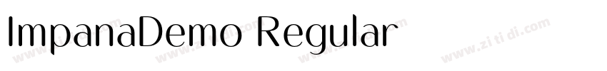 ImpanaDemo Regular字体转换